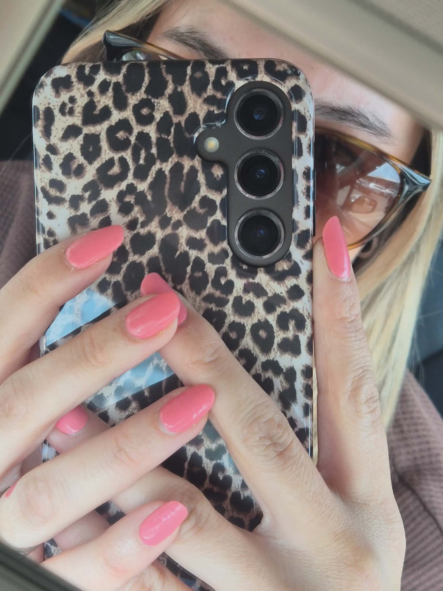 Real customer wearing semi-cured gel nails applied at home