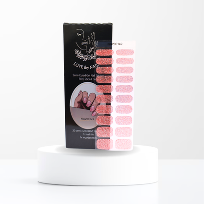 Don’t Mess With My Tips semi-cured gel nail stickers with modern French tip design and Love Thy Nails packaging